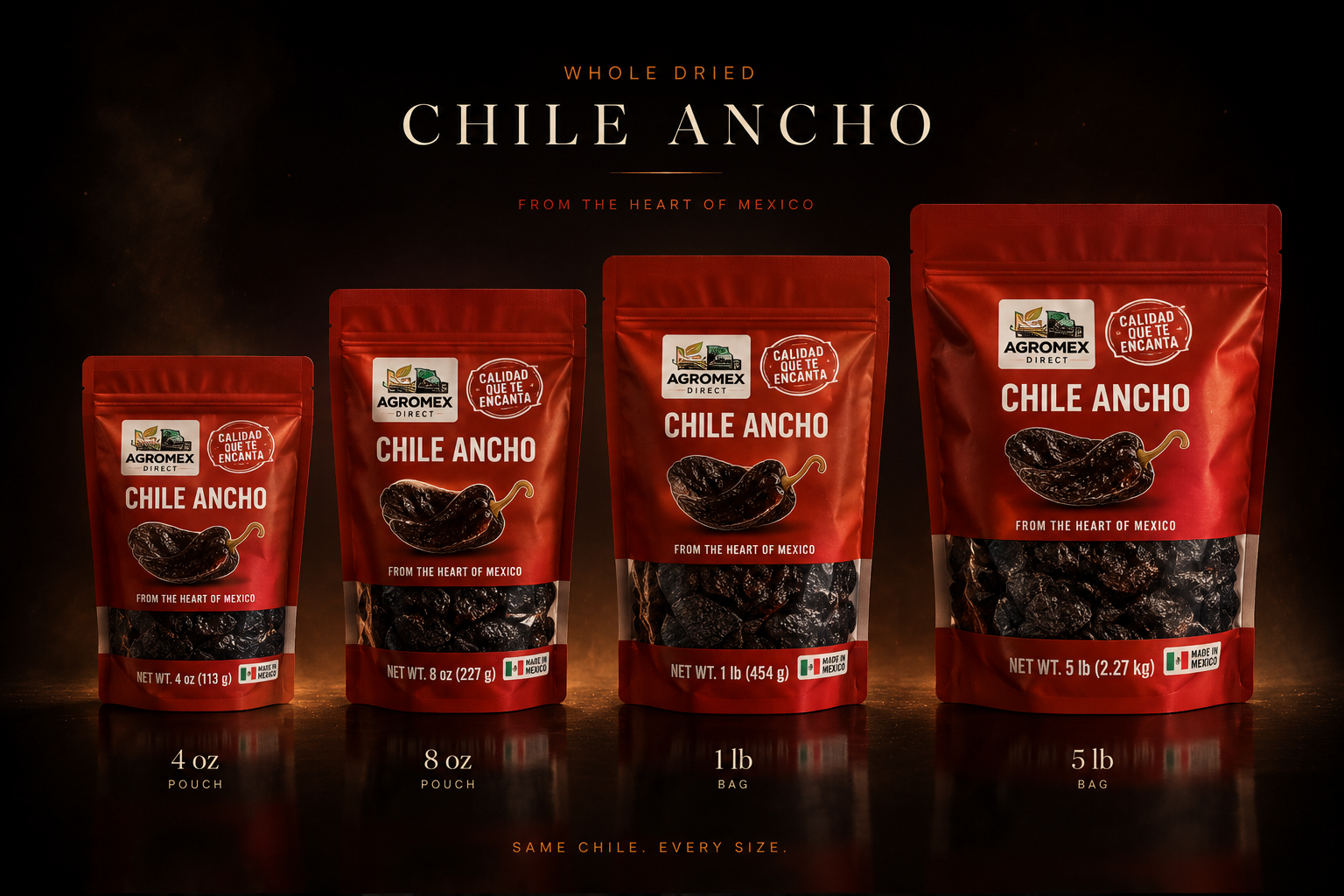 Chile Ancho Seco · Whole